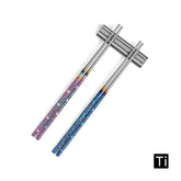 Titanium Twisted Pattern Chopsticks
