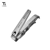 Titanium Large Nail Clipper, Anti-Splash Rustproof Nail Cutter with Bottle Opener, Premium Manicure Tool