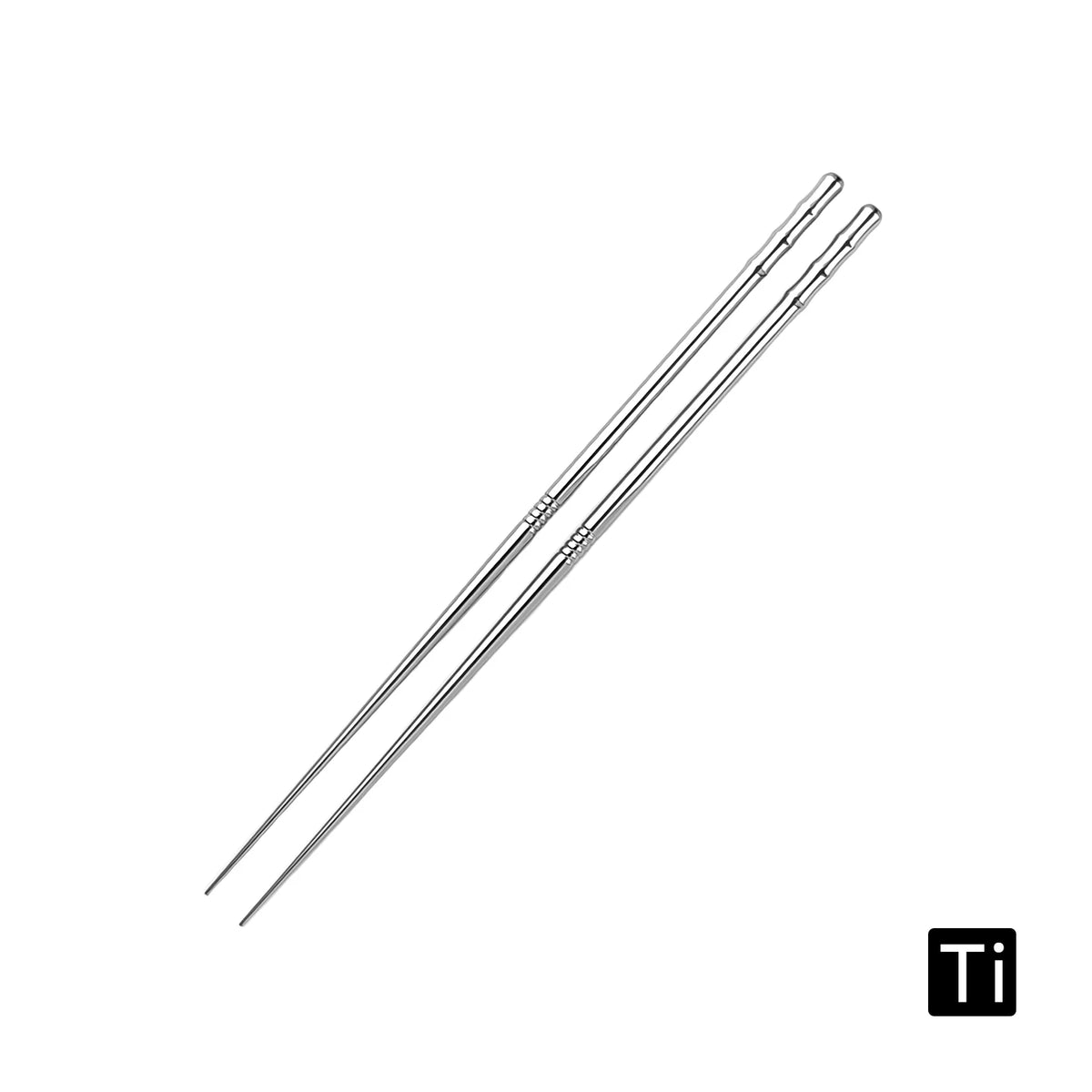 Titanium Bamboo Pattern Chopsticks 24.5cm Mirror Polished Tableware