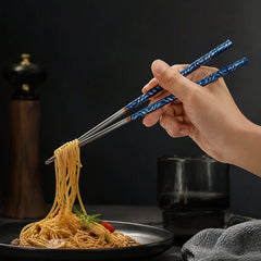 Titanium Twisted Pattern Chopsticks