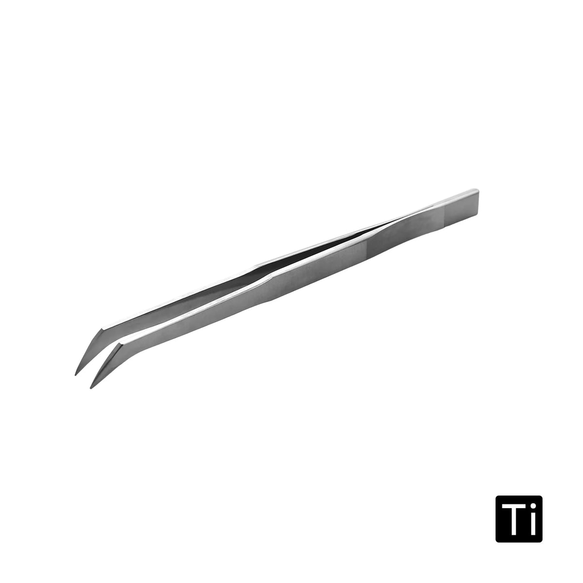 Titanium Angled Tweezers 16cm
