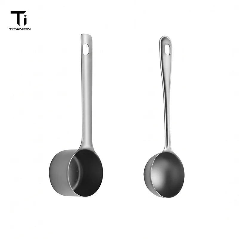 Pure Titanium Measuring Spoon, Lightweight Coffee Bean Powder Scoop, Portable Outdoor Camping Tea Milk Powder Spoon