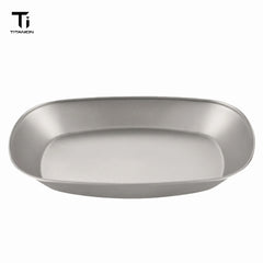 Pure Titanium Multifunctional Plate, Outdoor Camping Steaming & Salad Dinner Plate