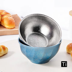 Pure Titanium Ice Flower Gradient Bowl