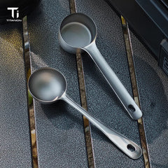 Pure Titanium Measuring Spoon, Lightweight Coffee Bean Powder Scoop, Portable Outdoor Camping Tea Milk Powder Spoon