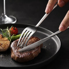 Stainless Steel Cutlery Set Brushed Silver, Knife Fork Spoon 3 Pieces Tableware Kit