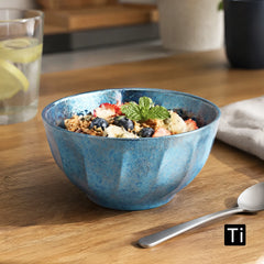 Pure Titanium Ice Flower Gradient Bowl