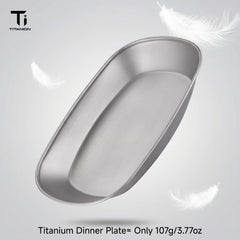 Pure Titanium Multifunctional Plate, Outdoor Camping Steaming & Salad Dinner Plate