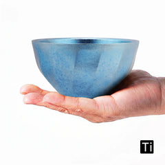 Pure Titanium Ice Flower Gradient Bowl