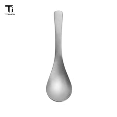 Pure Titanium Spoon, Lightweight Soup Dessert Spoon for Home Kitchen Outdoor Camping