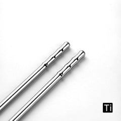 Titanium Bamboo Pattern Chopsticks 24.5cm Mirror Polished Tableware