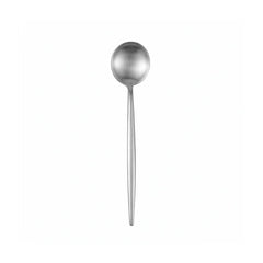 Stainless Steel Dessert Cutlery Set Brushed Silver, Dessert Knife Fork Spoon 3-Piece Tableware Kit