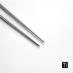Titanium Bamboo Pattern Chopsticks 24.5cm Mirror Polished Tableware