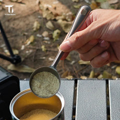 Pure Titanium Measuring Spoon, Lightweight Coffee Bean Powder Scoop, Portable Outdoor Camping Tea Milk Powder Spoon
