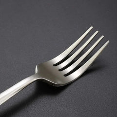 Stainless Steel Cutlery Set Brushed Silver, Knife Fork Spoon 3 Pieces Tableware Kit