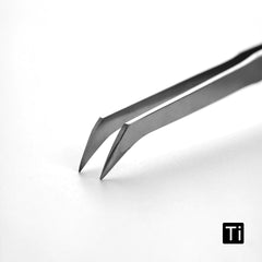 Titanium Angled Tweezers 16cm