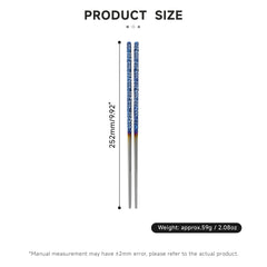 Titanium Twisted Pattern Chopsticks