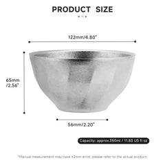 Pure Titanium Ice Flower Gradient Bowl
