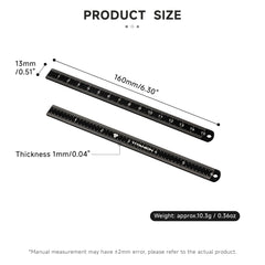 Titanium Ruler - 16cm / 6"