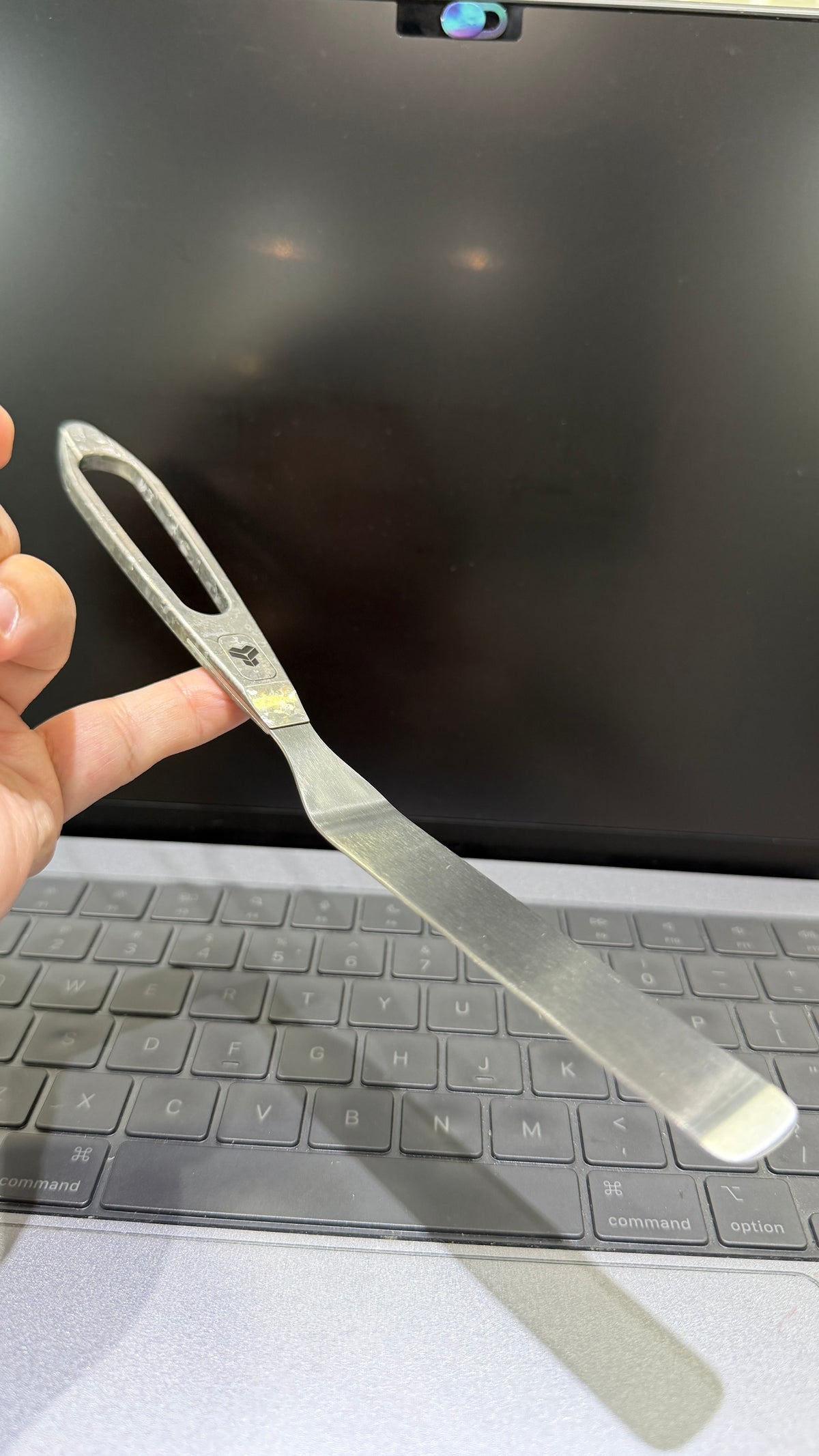 (HANE) Titanium Offset Spatula