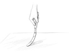 (OMNI) チタンオフセットスパチュラミニ