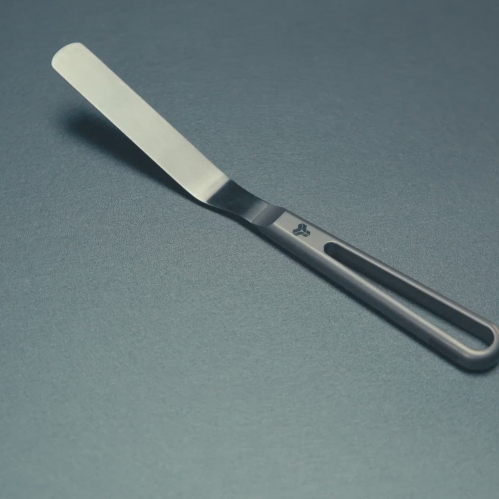 (OMNI) Titanium Offset Spatula Mini